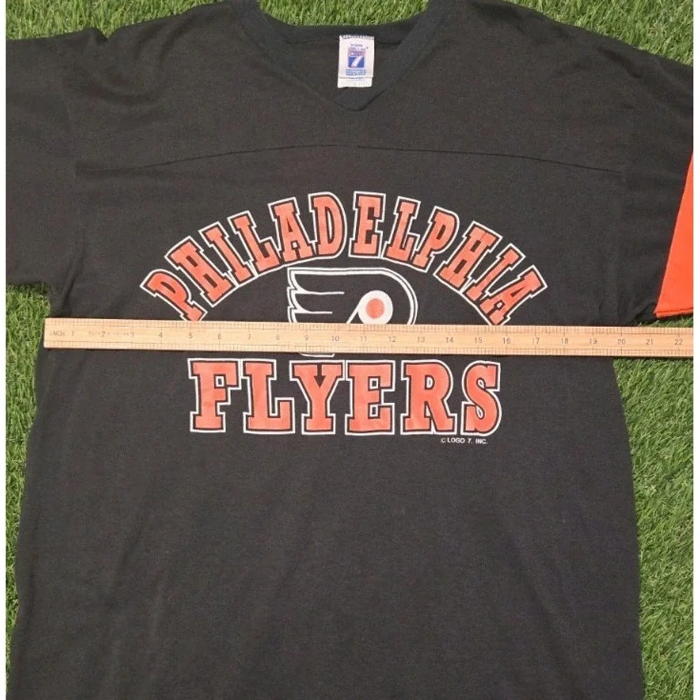 Vintage 90s Philadelphia Flyers Logo 7 Jersey T-Shirt Large NHL Single Stitch - Picture 5 of 7